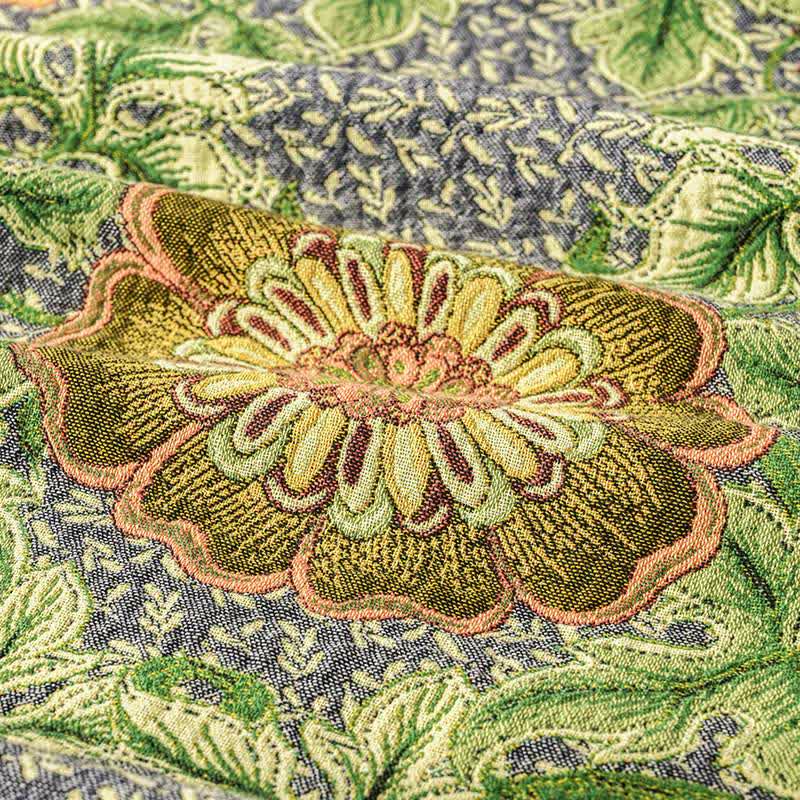 Garden-Inspired Floral Cotton Gauze Tassel Blanket - image 4