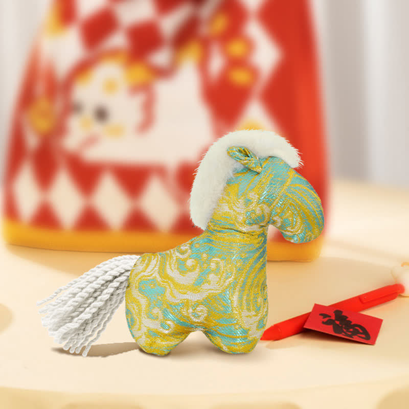 Retro Horse Zodiac Mascot Decor - Yellow - 2PCS - 2.16"W x 4.92"L x 5.51"H - image 6