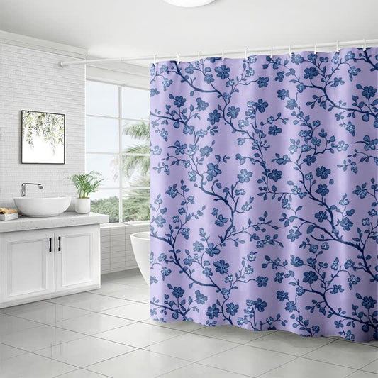 Floral Branch Print Shower Curtain - image 1