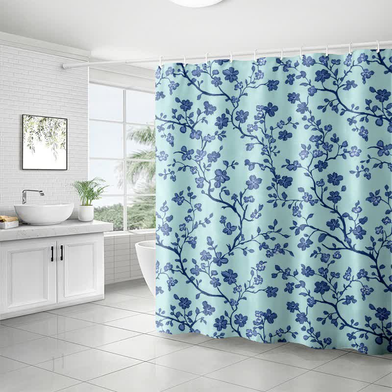 Floral Branch Print Shower Curtain - image 7