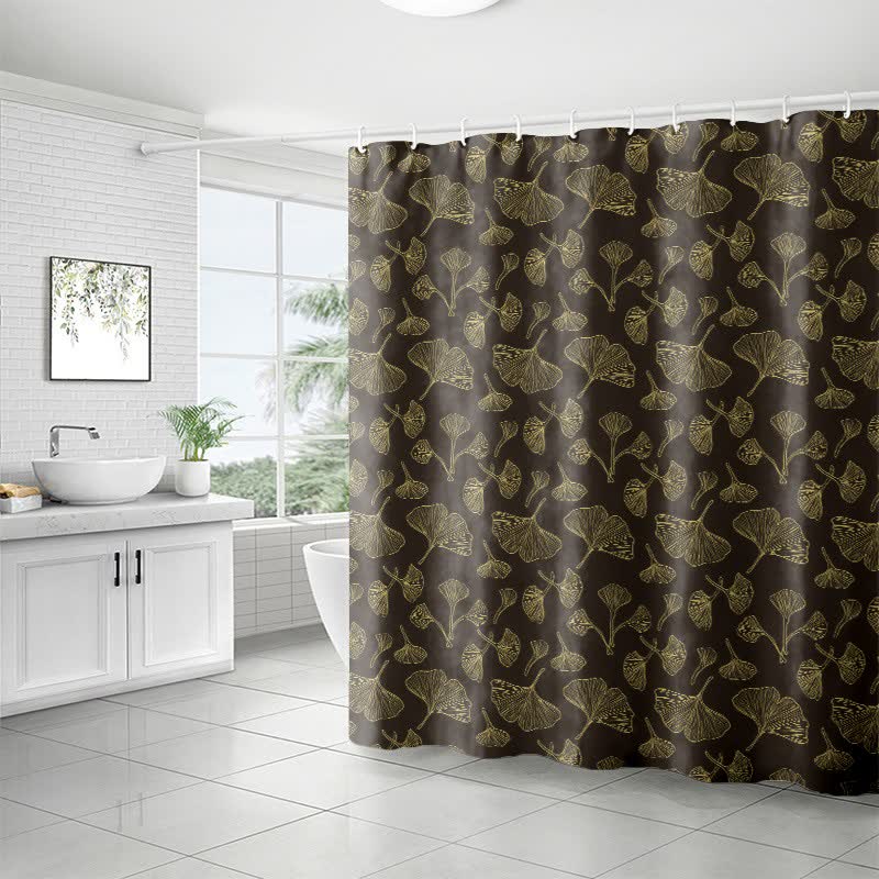 Ginkgo Inspired Print Shower Curtain - image 7