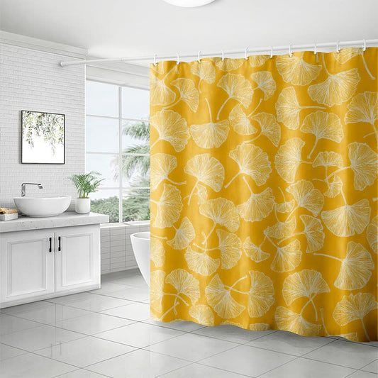 Artistic Ginkgo Leaf Print Shower Curtain - image 1