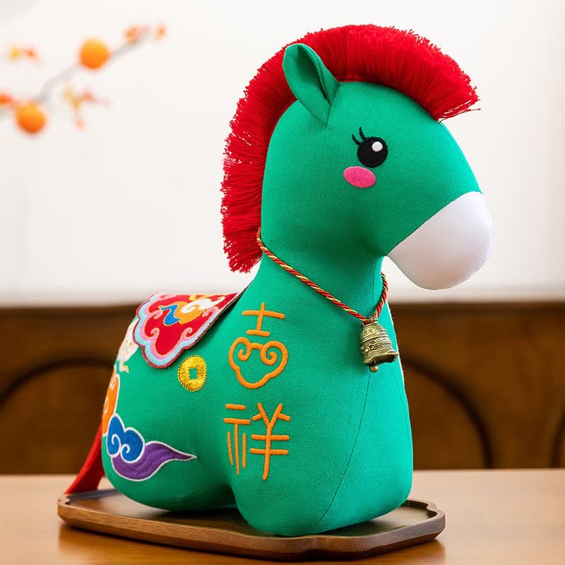 Chinese Zodiac Year of the Horse Plush Collection - Green - 2PCS - 12"H - image 8
