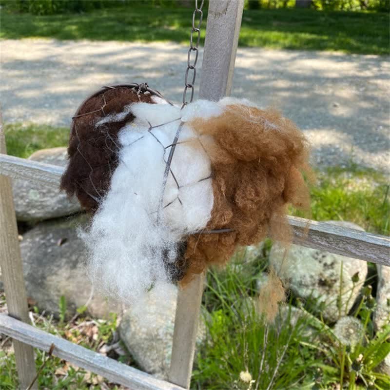 Handmade Bird Nesting Heart Hanging Ornament - image 9