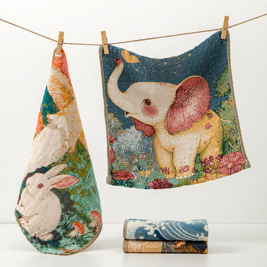 Cute Animal Cotton Gauze Kitchen Towel - image 0