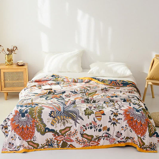 Dreamy Rainforest Cotton Gauze Reversible Quilt - King - image 0