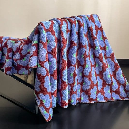 Artistic Cloud Fluffy Throw Blanket - Blue - 79"W x 90"L - image 0