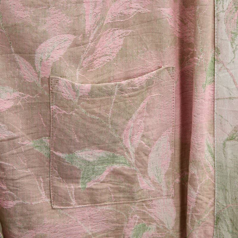 Weekend Escapades Natural Leaf Cotton Gauze Kimono Robe - image 25