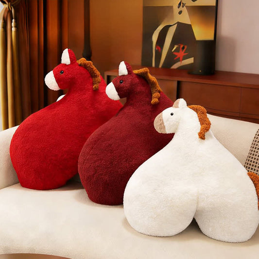 Creative "Horse Butt" Sherpa Plush Pillow - image 1