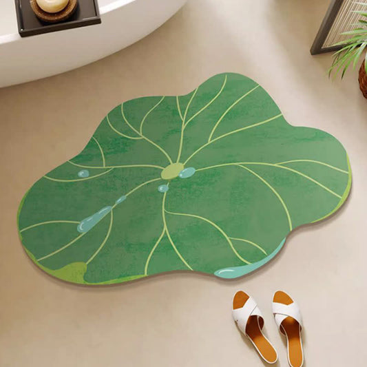 Rustic Water Drop Lotus Leaf Mat - image 1