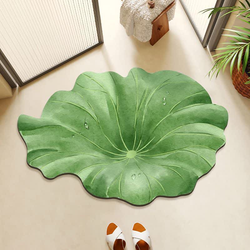 Water Drop Lotus Leaf Bath Mat - 31" x 47" - image 0