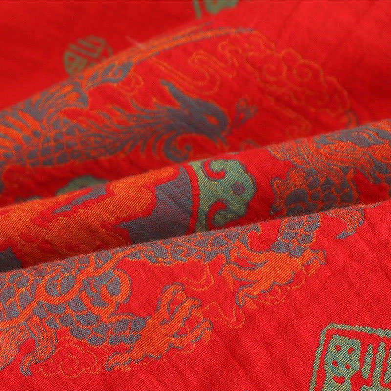 Auspicious Mandarin Collar Cotton Pajama Set - image 9