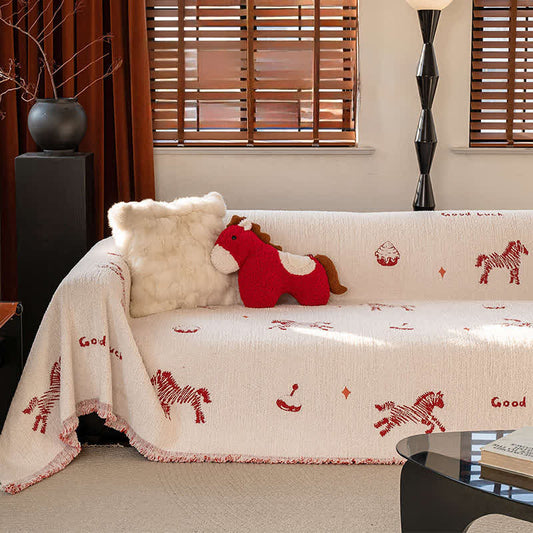 New Year Lucky Horse Sofa Protector - image 1