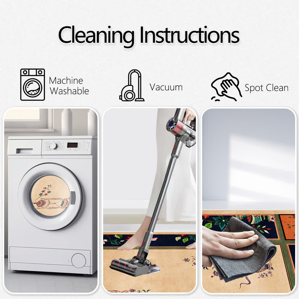 Vintage Floral with Classical Vase Area Rug - image 8