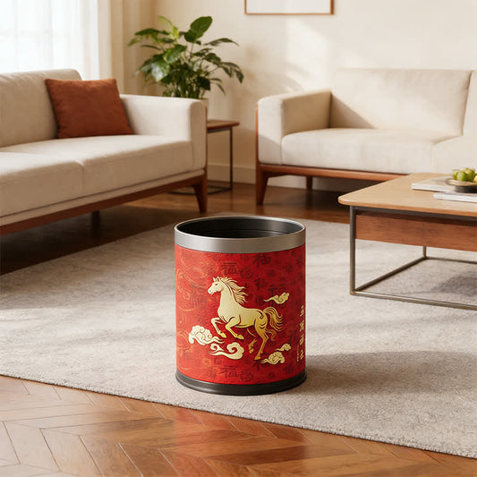 Artisan Leather Equestrian Waste Bin - image 1