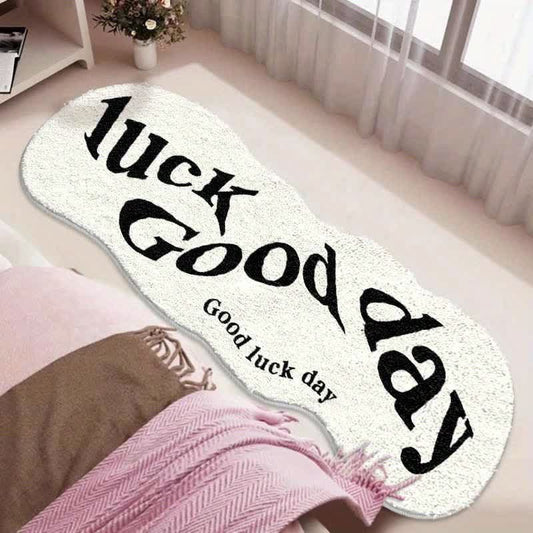 Good Luck Day Bedside Rug - White - 31" x 63" - image 0