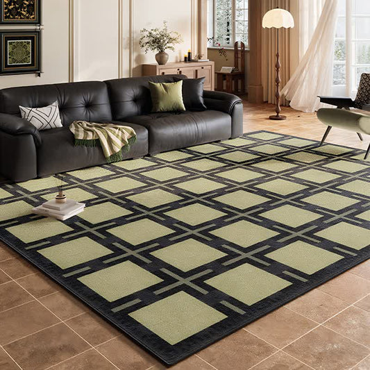 Retro Plaid Pattern Area Rug - Green - 63"W × 90"L - image 0