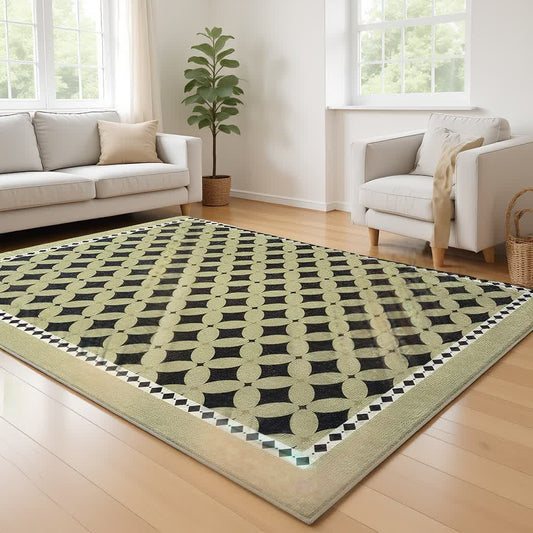 Green Geometric Diamond Area Rug - image 1