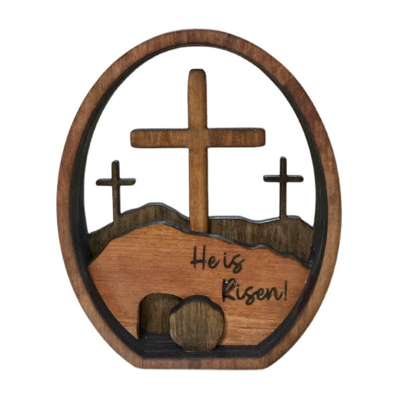 Empty Tomb Easter Wood Egg Decor - image 5