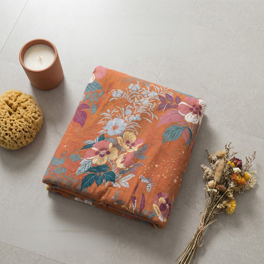 Peach Blossom Cotton Gauze Bath Towel - image 1