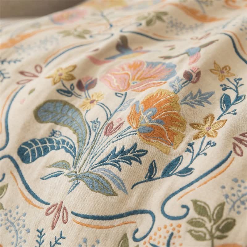 Country Floral Cotton Gauze Bath Towel - image 3