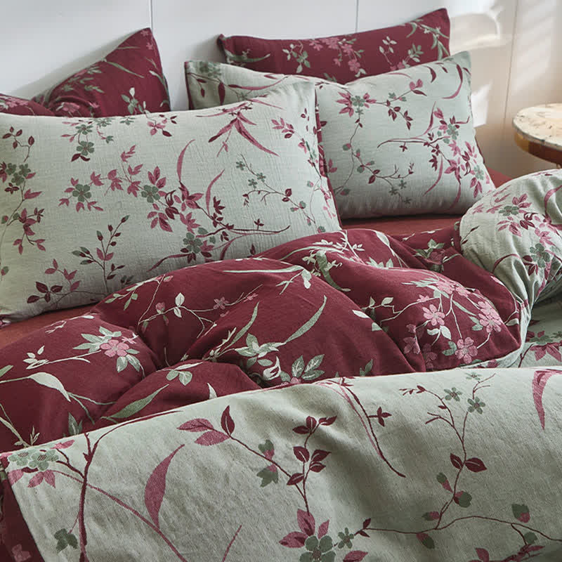 Branch & Floral Cotton Double Gauze Bedding - image 5