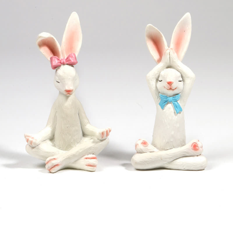 Resin Yoga Rabbit Garden Sculptures Set - image 11