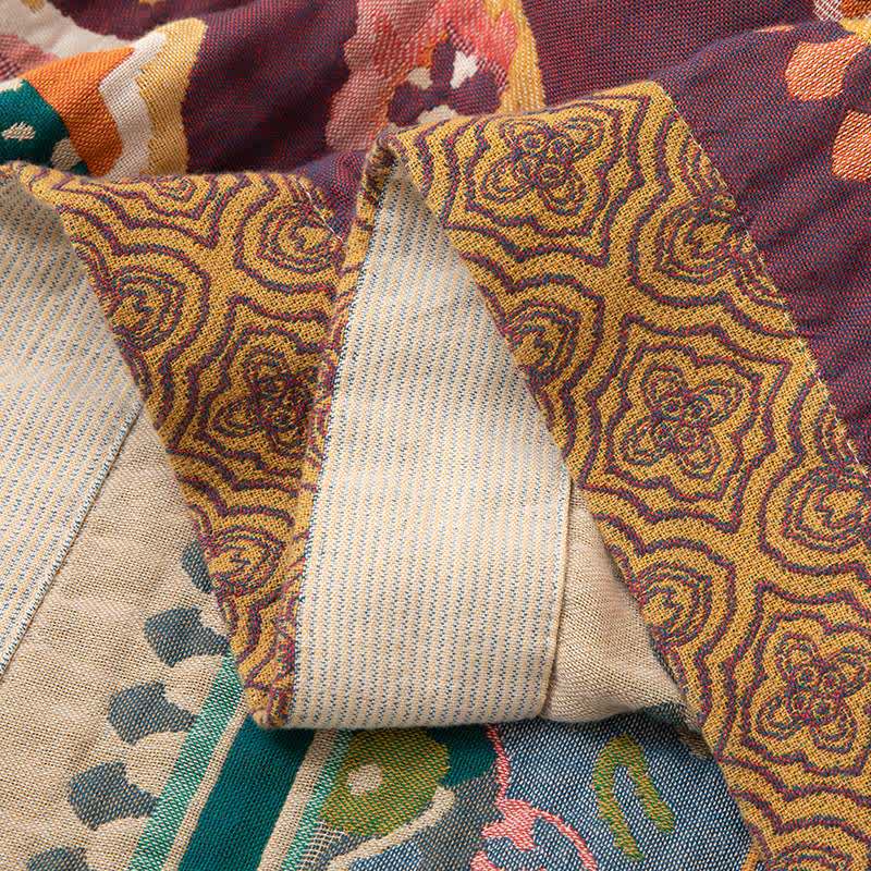 Retro Ethnic Style Cotton Quilt Blanket - image 6