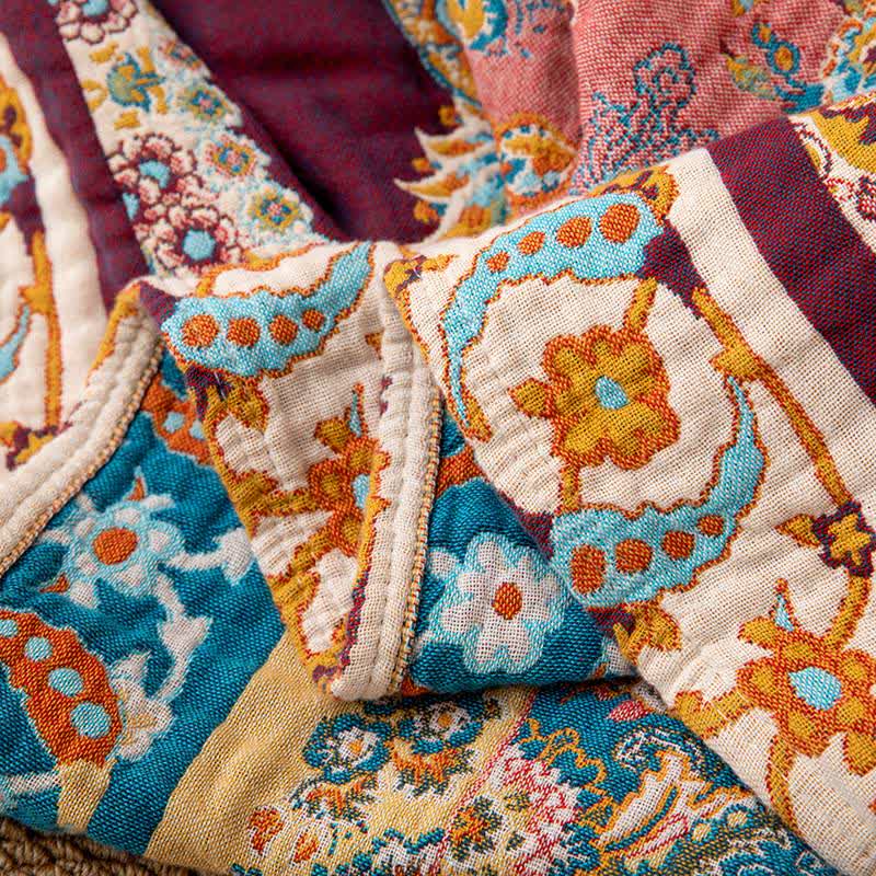 Retro Ethnic Tassel Cotton Blanket - image 5