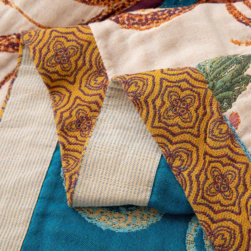 Retro Style Floral Cotton Quilt Blanket - image 6