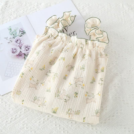 Cotton Ruffle Bunny Cami Nightgown - image 1