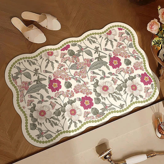 Ownkoti Vintage Floral Diatom Mud Bath Mat - image 1