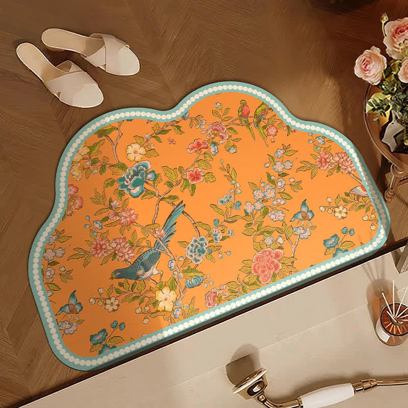 Oriental Floral Bird Diatom Mud Bath Mat - image 3