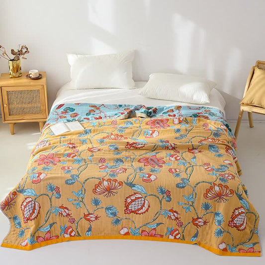 Artistic Floral Pure Cotton Quilt Blanket - King - image 0