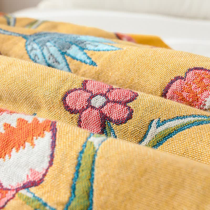 Artistic Floral Pure Cotto Blanket - image 6