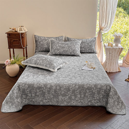 Botanical Cotton Quilted Cotton Bedspread - image 1