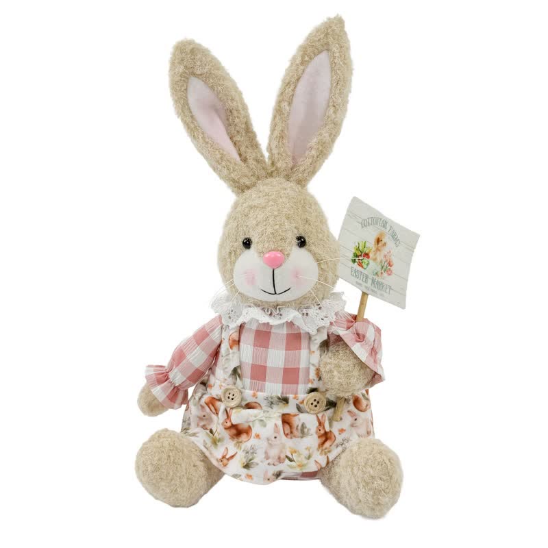 Easter Sitting Bunny Plush Figurine Decor - image 16