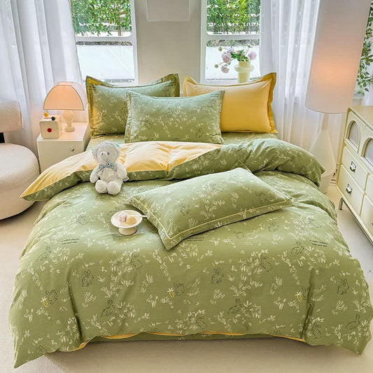 Bunny & Leaf Brushed Cotton Bedding Set - image 1