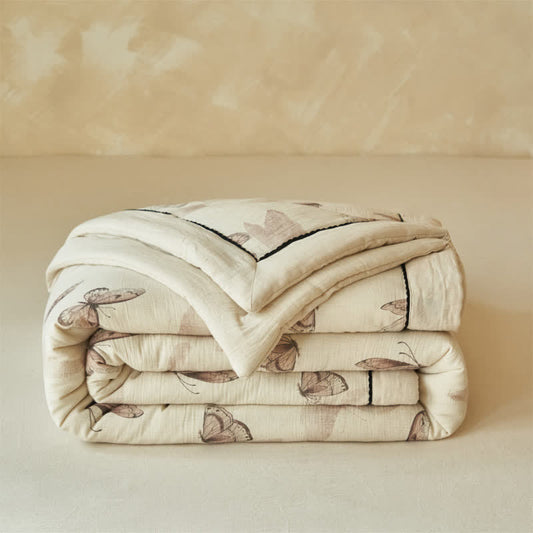Dreamy Butterfly Cotton Linen Quilt - image 1