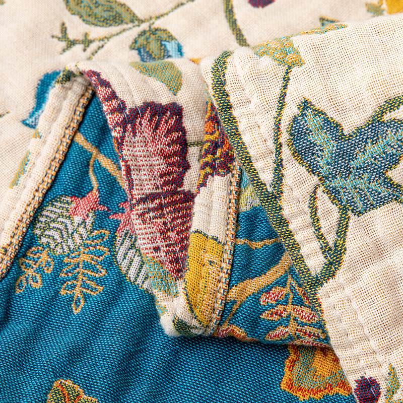 Floral Garden Cotton Gauze Quilt Blanket - image 4