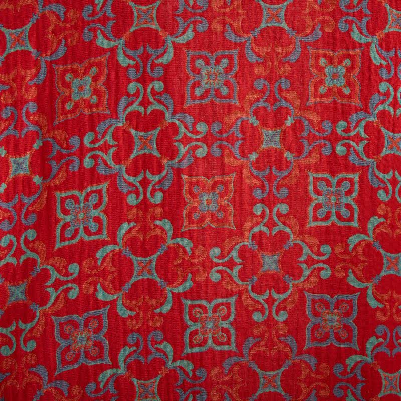 Vintgae Pattern Short Sleeve Cotton Robe - image 7