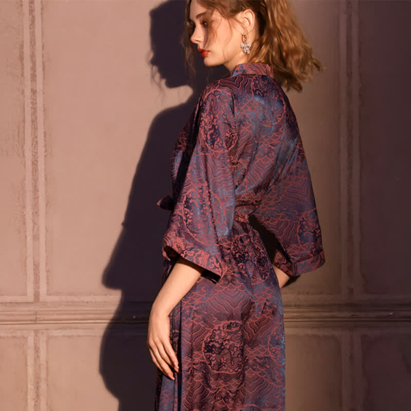 Abstract Pattern 3/4 Sleeve Robe - image 4