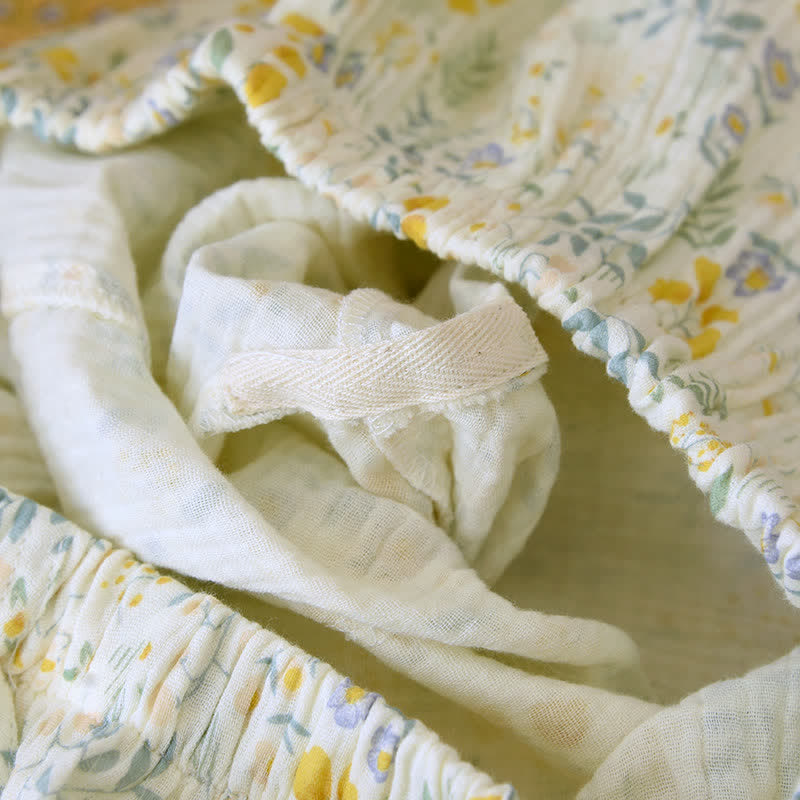 Tulip & Leaf Cotton Gauze Pajama Set - image 10