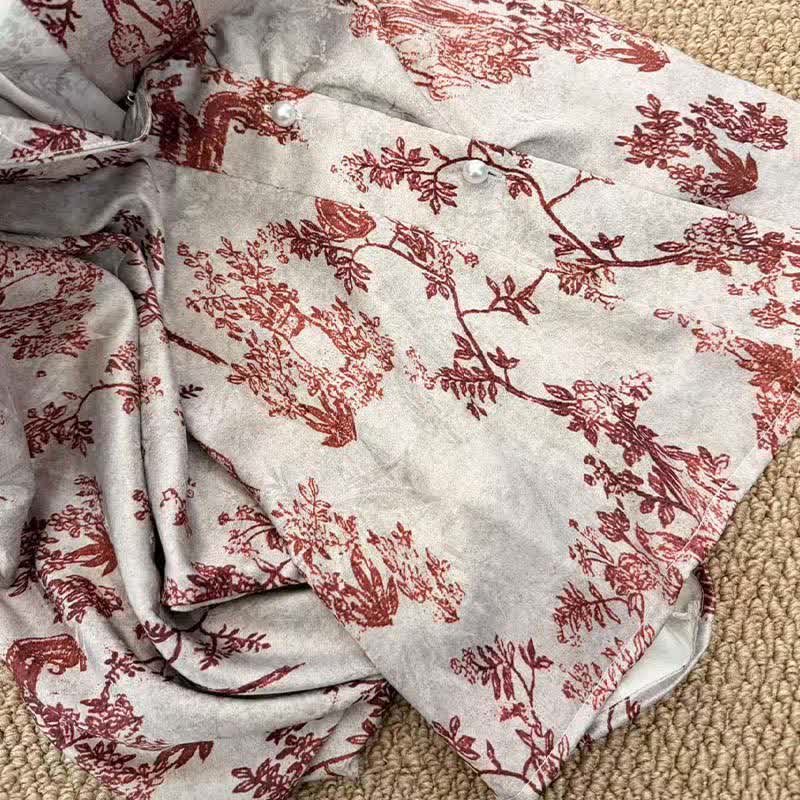 Vintage-Inspired Botanical Print Pajama Set - image 12
