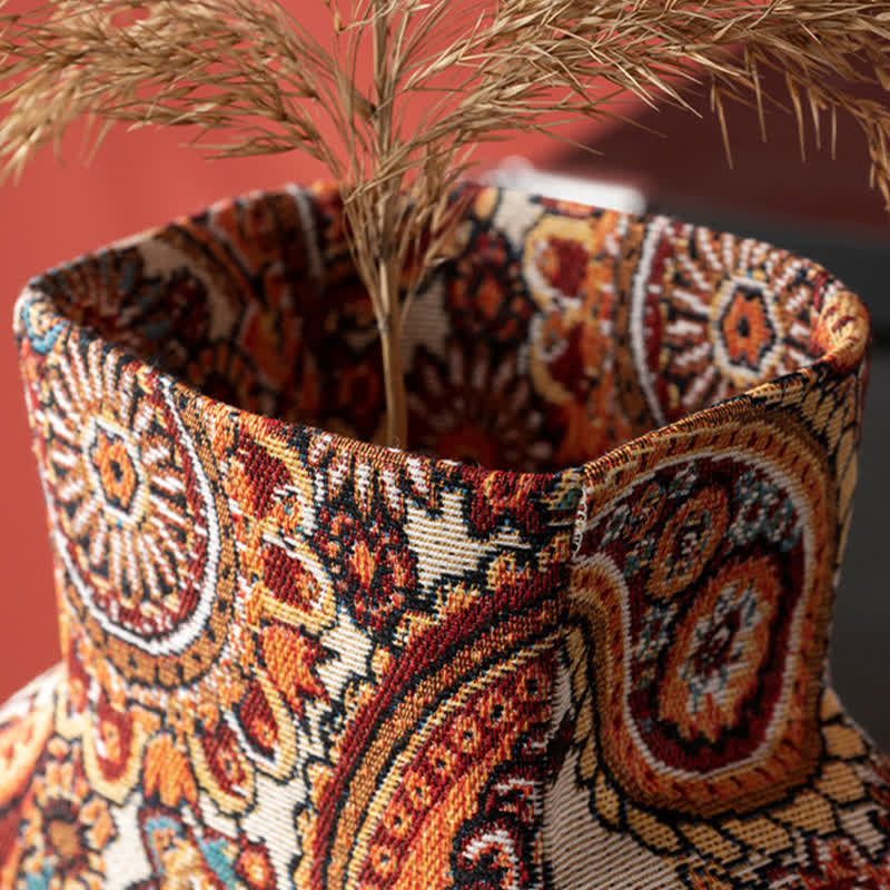 Artistic Fabric-Wrapped Vase for Home Aesthetics - image 7