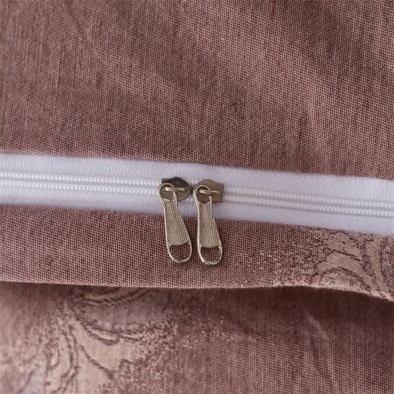 Vintage Pink Cotton Double Gauze Bedding(4PCS) - image 14