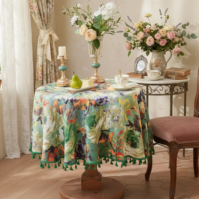 Impressionist Oil Painting Jacquard Tablecloth - image 12