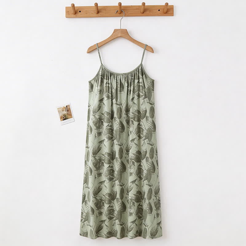 Artistic Green Leaf Camisole Nightgown - image 4