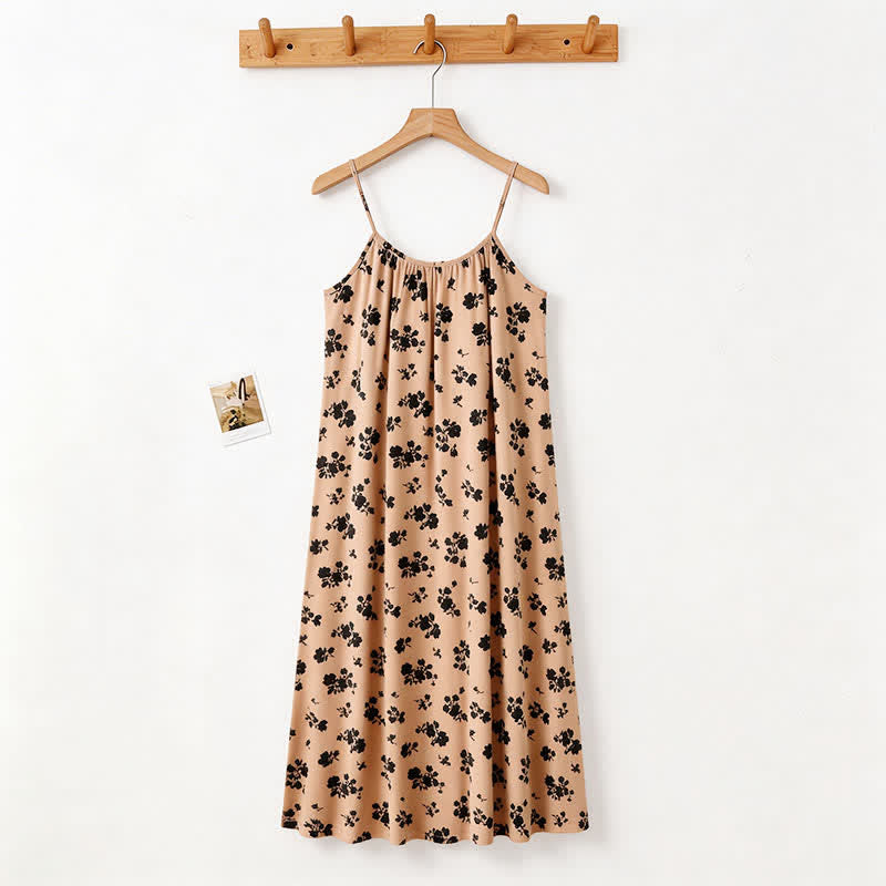 Vintage Floral Print Camisole Nightgown - image 4