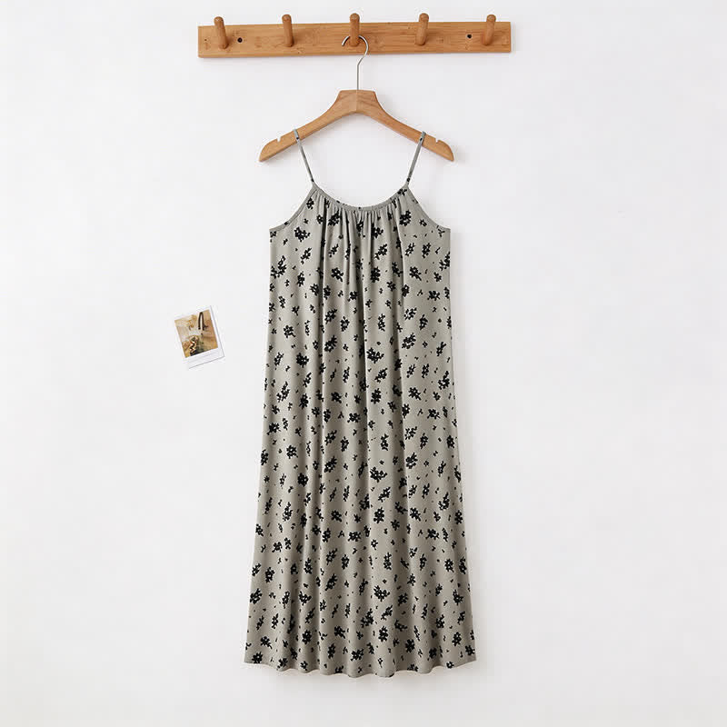 Vintage Floral Leaf Camisole Nightgown - image 4